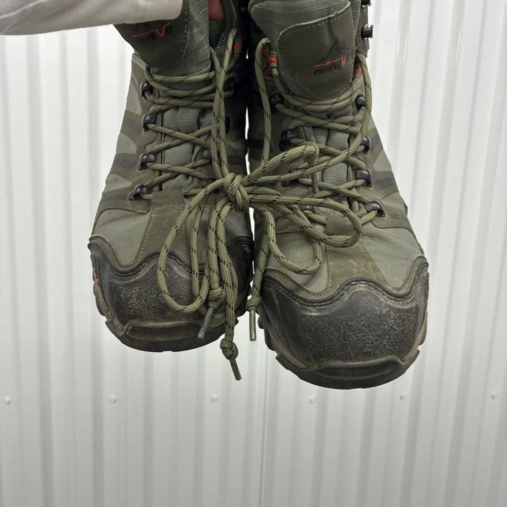 Nortiv 8 Men's Ankle High Waterproof Hiking Boots Outdoor Green Shoes Size 10.5M